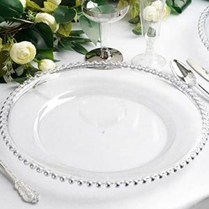 6 Clear Acrylic Charger Plates